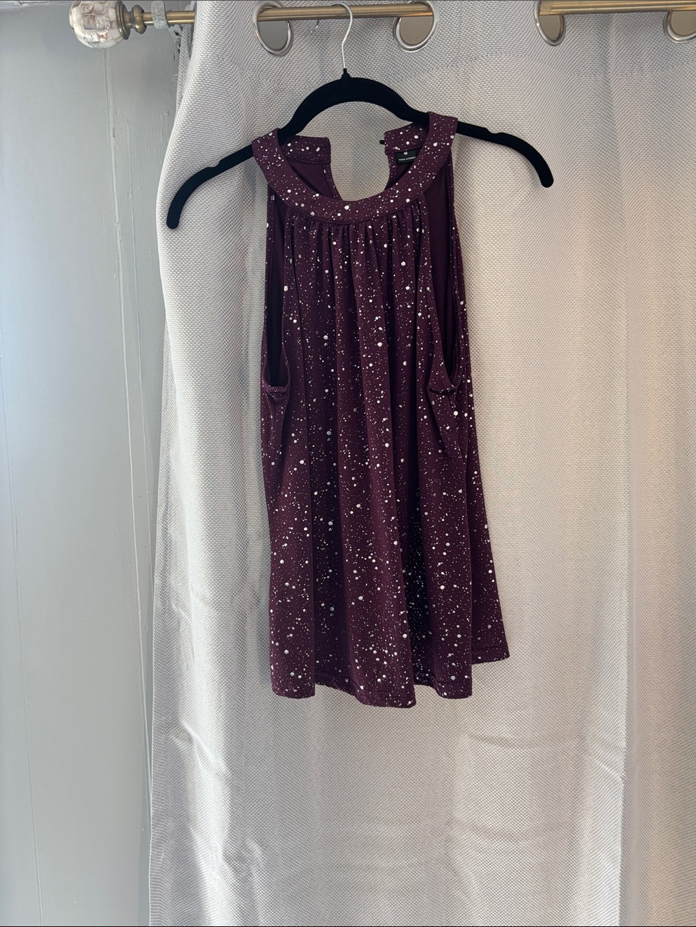 SHEIN Plum Halter Camisole with White Speckle